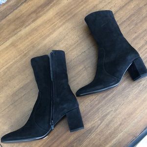 Beautiful, French, Suede Leather Ankle Boots